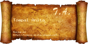Tompai Anita névjegykártya