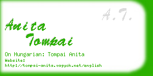 anita tompai business card